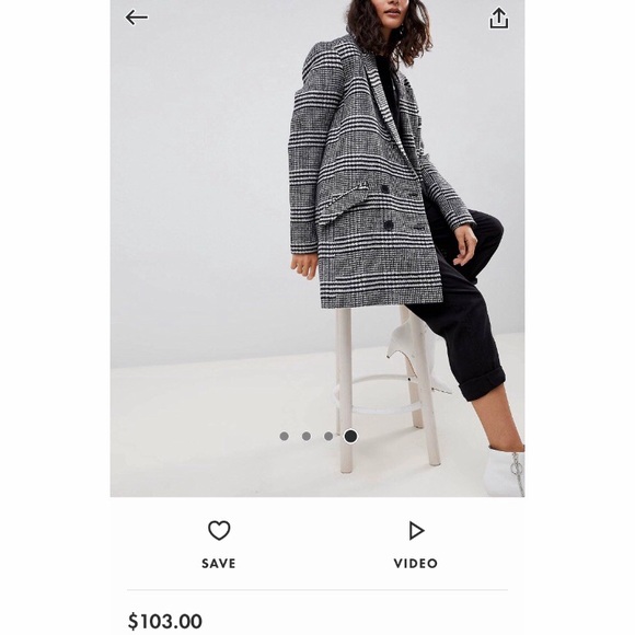 ASOS DESIGN “slim” coat in check - Picture 2 of 6